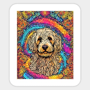 Psychedelic Labradoodle Sticker